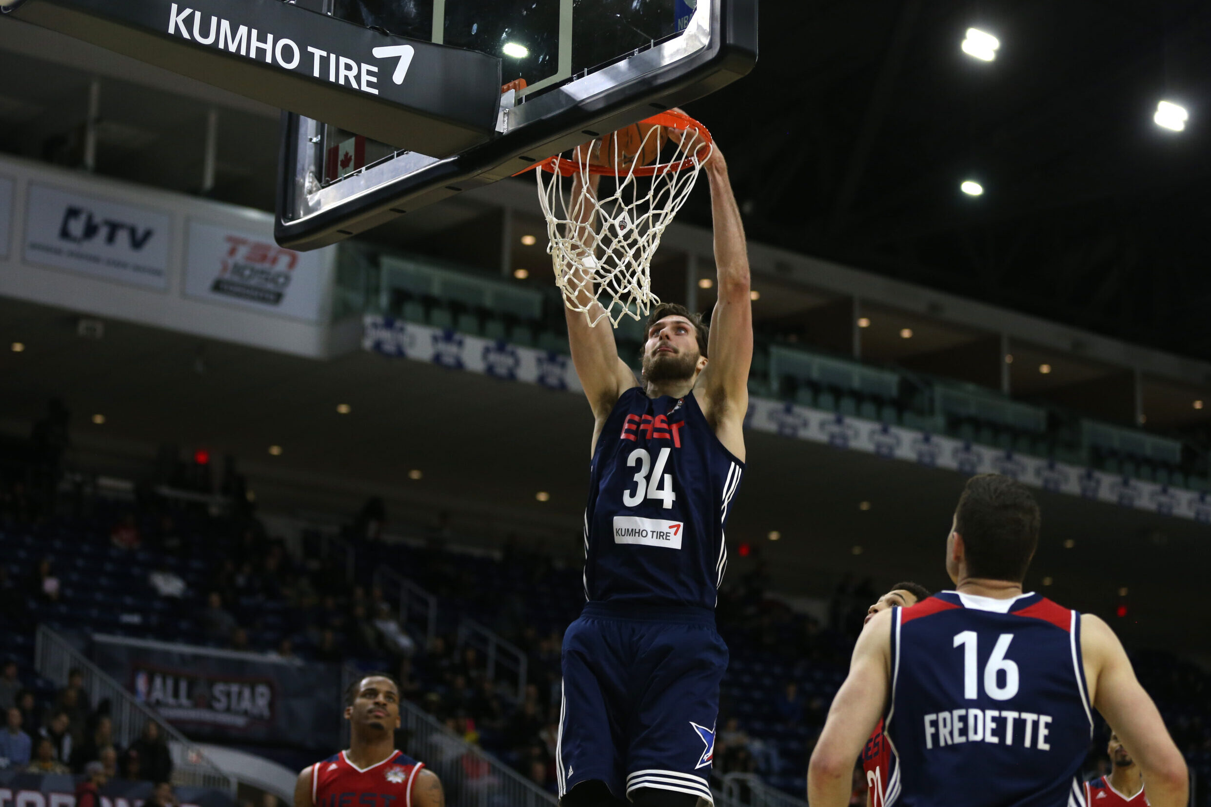 2016: Jordan Bachynski plays in NBA D League All-Star Game